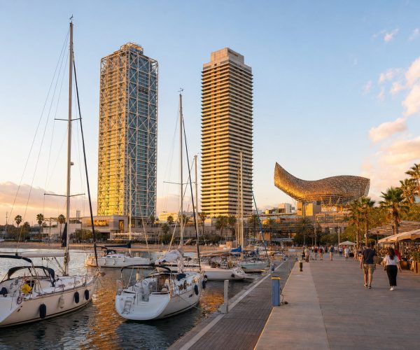Una tarde en el Port Olímpic entre paseos, terrazas y mar
